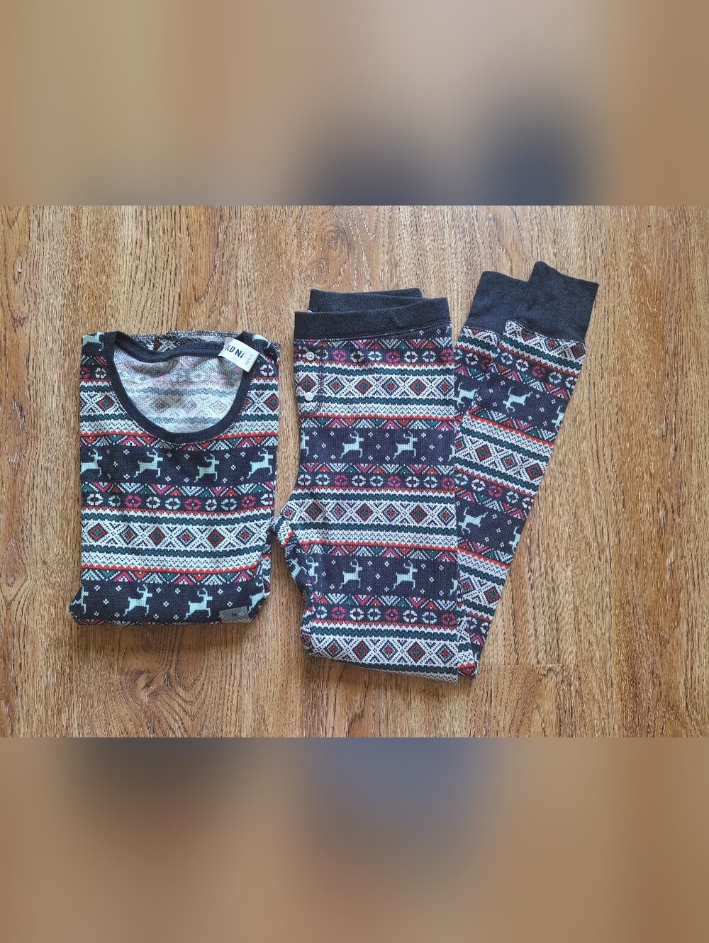 Old Navy Multi Reindeer Fair Isle Pajama Set S/M